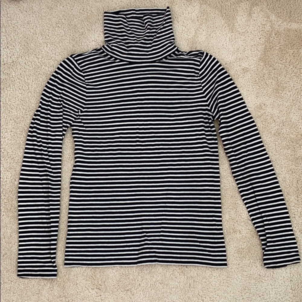 J. Crew stripes turtleneck long sleeve shirt